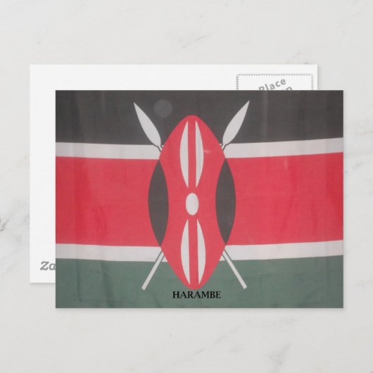 Kenia Vlag Harambe Ontwerp Briefkaart (Voorkant / Achterkant)