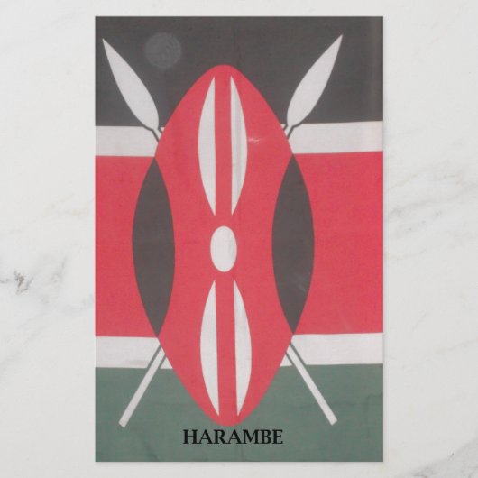 Kenia Vlag Harambe Ontwerp Briefpapier (Voorkant)