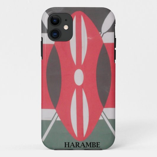  Kenia Vlag Harambe Ontwerp Case-Mate iPhone Case (Achterkant)