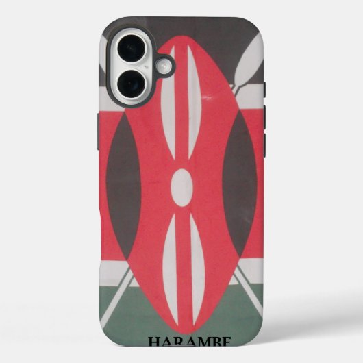  Kenia Vlag Harambe Ontwerp Case-Mate iPhone Case (Achterkant)