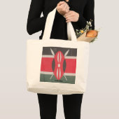 Kenia Vlag Harambe Ontwerp Grote Tote Bag (Voorkant (product))