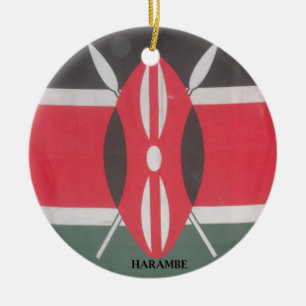 Kenia Vlag Harambe Ontwerp Keramisch Ornament