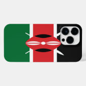 Kenia vlag iPhone hoesje (Achterkant horizontaal)