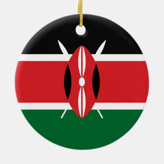Kenia vlag keramisch ornament (Achterkant)