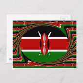 Kenia Vlag Kunst – Patriottisch & Modern Design Briefkaart (Voorkant / Achterkant)