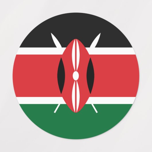Kenia vlag labels (Design 2)