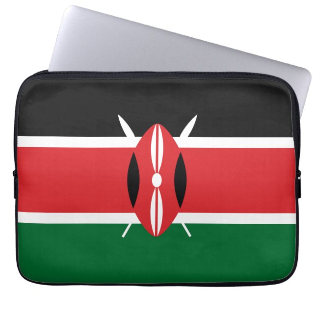 Kenia vlag laptop sleeve (Voorkant)