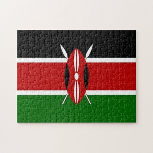 Kenia - vlag - legpuzzel (Horizontaal)
