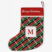 KENIA Vlag MONOGRAM Kleine Kerstsok (Achterkant)