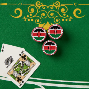 Kenia vlag poker chips