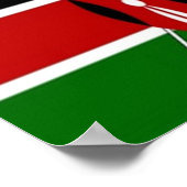Kenia - vlag - poster (Hoek)