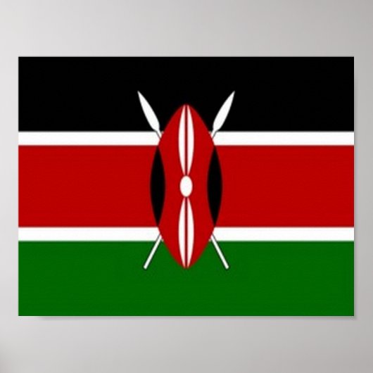Kenia - vlag - poster (Voorkant)