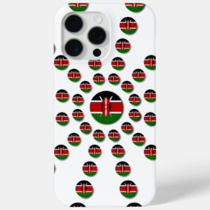 Kenia Vlag Radiaal Patroon: Patriottische Kunst & iPhone 15 Pro Max Hoesje