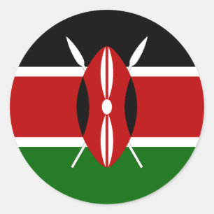 Kenia vlag ronde sticker