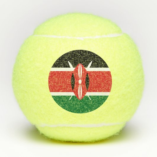 Kenia vlag tennisballen (Voorkant)