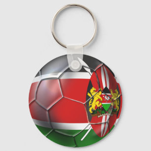 Kenia vlag voetbal voetballers cadeaus sleutelhanger