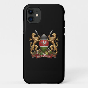 Kenia Wapen wapenschild symbool embleem land vlag iPhone 11 Hoesje