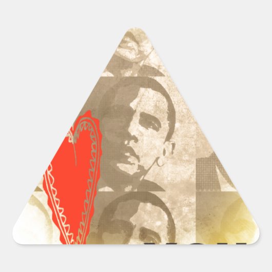 Kenia Wij houden van je Mooi Perspectief Art Desig Driehoek Sticker (Voorkant)