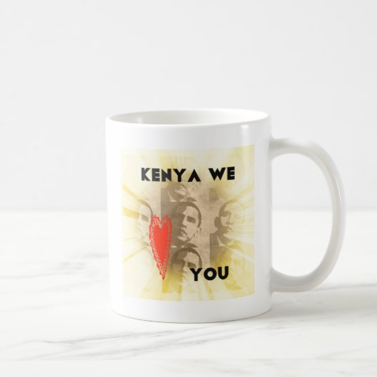 Kenia Wij houden van je Mooi Perspectief Art Desig Koffiemok (Rechts)