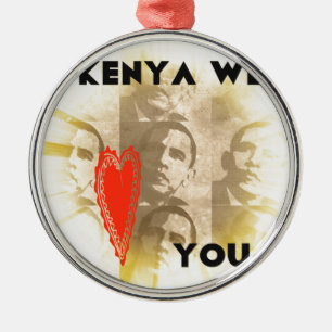 Kenia Wij houden van je Mooi Perspectief Art Desig Metalen Ornament