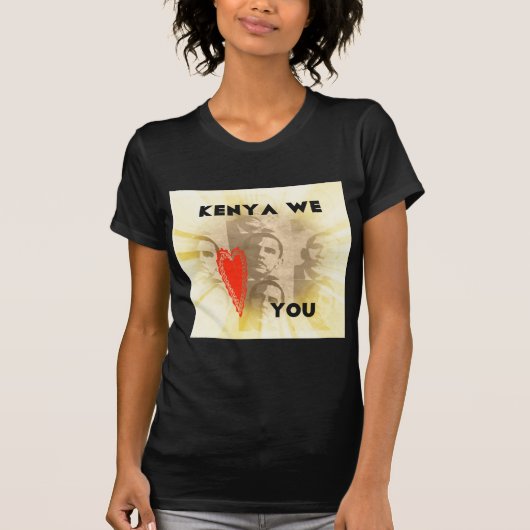 Kenia Wij houden van je Mooi Perspectief Art Desig T-shirt (Voorkant)