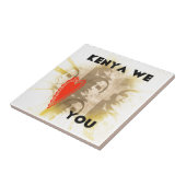 Kenia Wij houden van je Mooi Perspectief Art Desig Tegeltje (Zijkant)