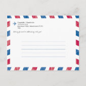 KENIA Zuid-Afrika Airmail Wedding Save the Date Aankondigingskaart (Achterkant)