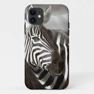 Kenia. Zwart en wit van zebra en vlakte. iPhone 11 Hoesje
