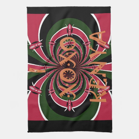 Keniaans reiscadeau – Knuffels & Kusjes Design Theedoek (Verticaal)