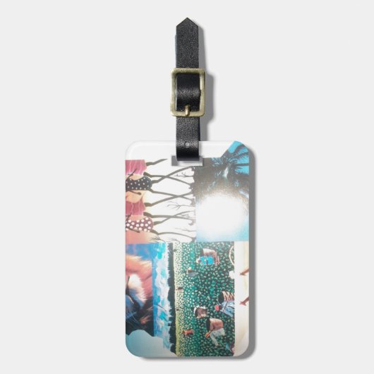 Keniaans tapijt: wildlife, cultuur en kuststrand bagagelabel (Voorkant verticaal)