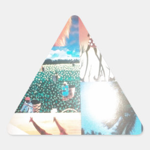 Keniaans tapijt: wildlife, cultuur en kuststrand driehoek sticker