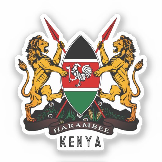 Keniaans wapen sticker (Voorkant)