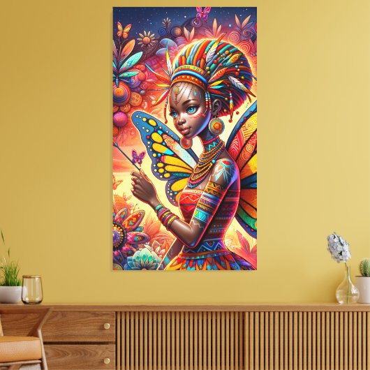 Keniaanse fee canvas afdruk (Insitu (Woonkamer))