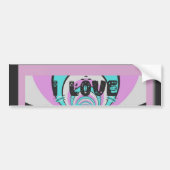 Keniaanse hartkunst: ik hou van Kenia Bumpersticker (Voorkant)