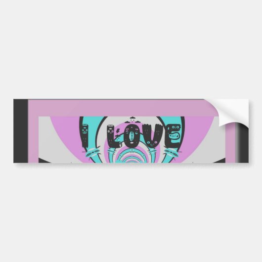 Keniaanse hartkunst: ik hou van Kenia Bumpersticker (Voorkant)