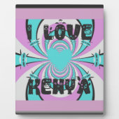 Keniaanse hartkunst: ik hou van Kenia Fotoplaat (Voorkant)