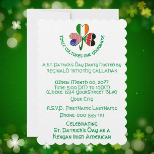 Keniaanse Ierse VS vlag Shamrock gepersonaliseerd Kaart