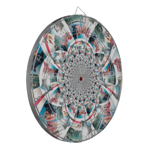 Keniaanse Tapestry Kaleidoscope Art Print Dartbord (Voorkant Links)