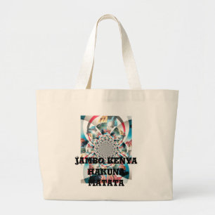 Keniaanse Tapestry Kaleidoscope Art Print Grote Tote Bag