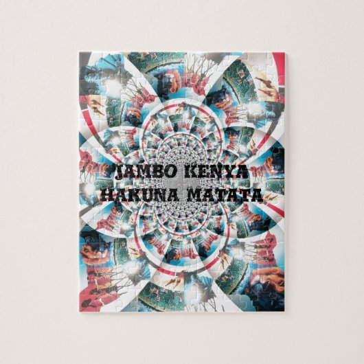 Keniaanse Tapestry Kaleidoscope Art Print Legpuzzel (Verticaal)