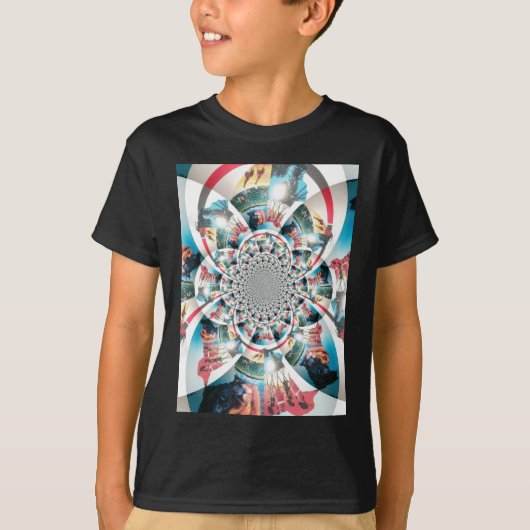Keniaanse Tapestry Kaleidoscope Art Print T-shirt (Voorkant)