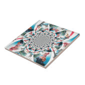 Keniaanse Tapestry Kaleidoscope Art Print Tegeltje (Zijkant)