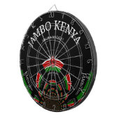 Keniaanse vlag Geïnspireerd door Jambo Welcome Des Dartbord (Voorkant Rechts)