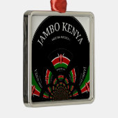 Keniaanse vlag Geïnspireerd door Jambo Welcome Des Metalen Ornament (Rechts)