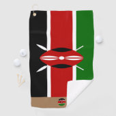 Keniaanse vlag & Kenia monogrammen / golfhanddoek (Insitu)