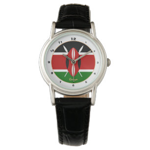 Keniaanse vlag & Kenia trendy mode / design horlog Horloge