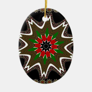 Keniaanse vlag kleuren kunstdruk / grafisch keramisch ornament