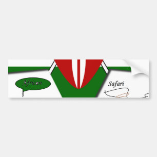 Keniaanse vlag Safari Design: Bucket List Bumpersticker