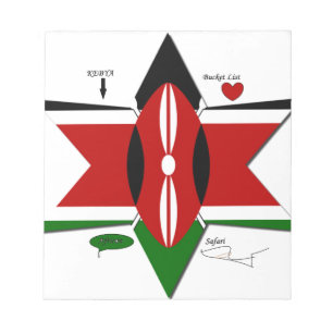 Keniaanse vlag Safari Design: Bucket List Notitieblok
