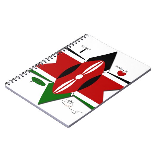 Keniaanse vlag Safari Design: Bucket List Notitieboek (Linkerzijde)